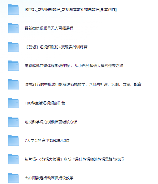视频剪辑制作教程【36合集156.8GB】-掘金谷